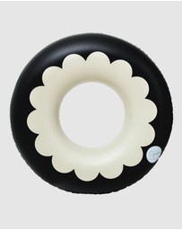 &Sunday - Scallop Oversized Inflatable Pool Tube Float- Black