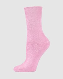 Bamboozld - 3 Pack Fluffy Bamboo Lounge Bed Crew Socks