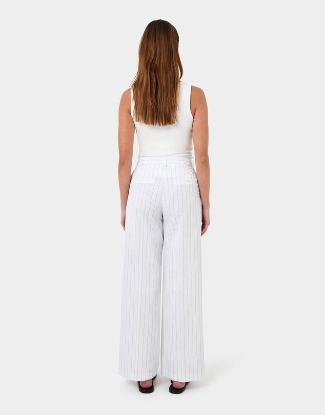 Forcast - Ria Stripe Cotton Blend Pants