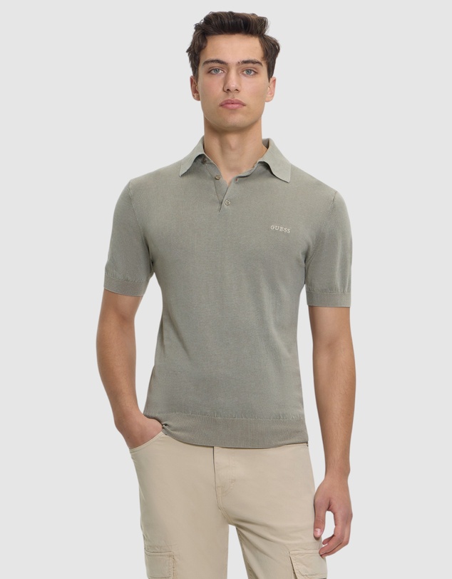 GUESS - Cree Knitted Polo Sweater Shirt