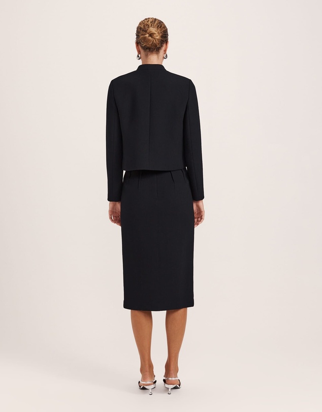SABA - Raya Wool Crepe Cropped Jacket
