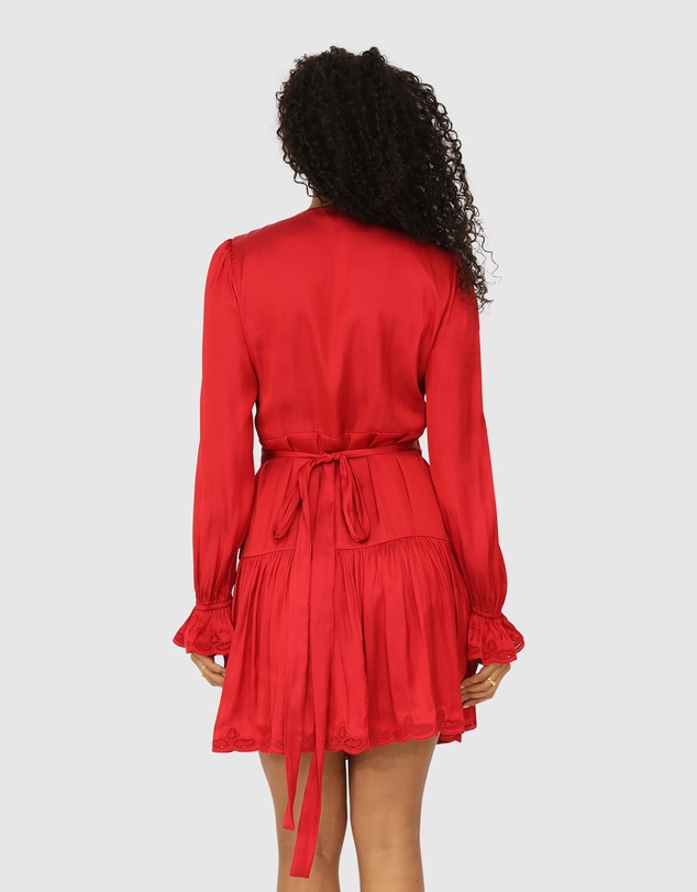 Belle & Bloom - Wild Flower Embroidered Wrap Dress