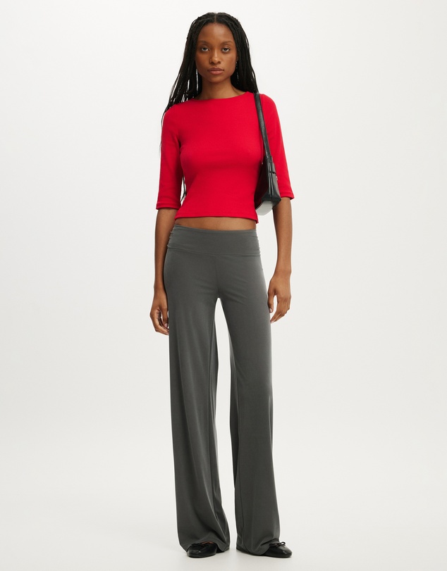 Cotton On - Boat Neck 3/4 Sleeve Top