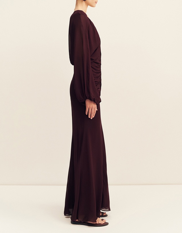 Shona Joy - Amina Low Plunged Maxi Dress