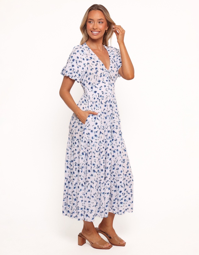 Petal & Pup - Roberts Maxi Dress - Blue Ditsy Floral