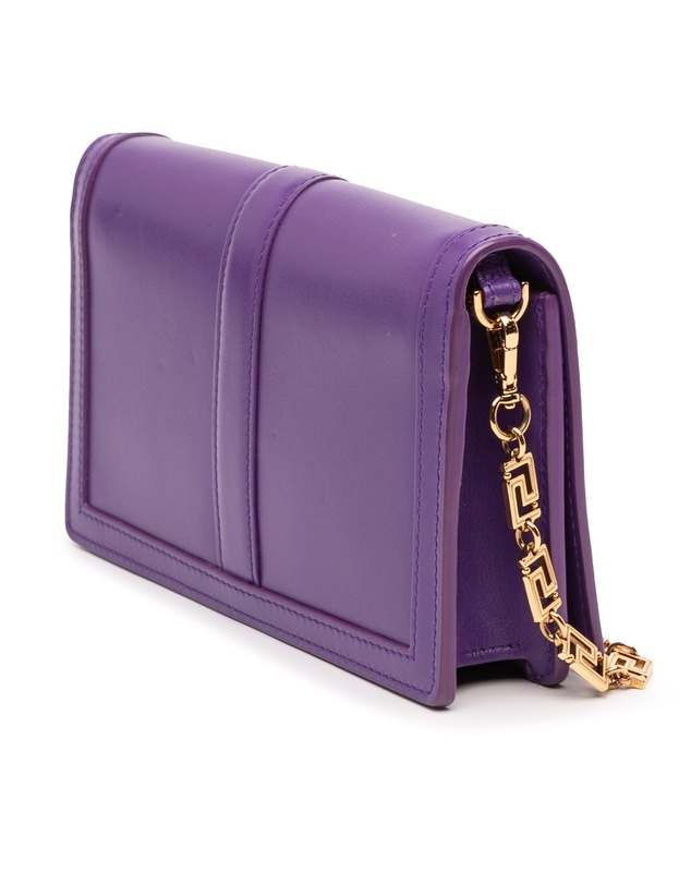 Pre-Loved by Azura Reborn - Pre-Loved Leather Greca Goddess Wallet on Chain