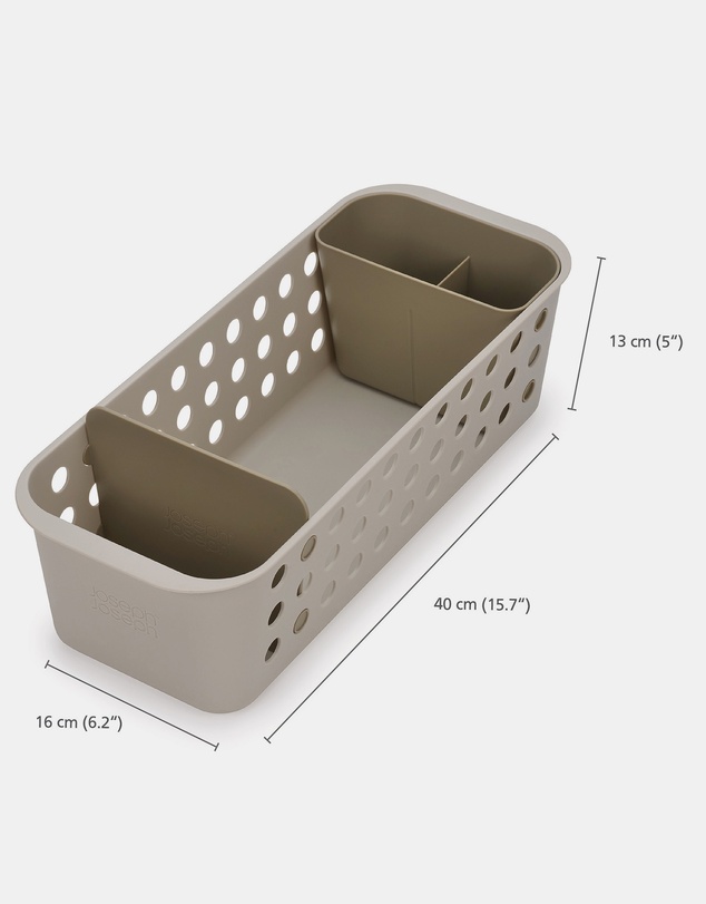 Joseph Joseph - EasyStore™ Slimline Bathroom Storage Basket (Ecru)