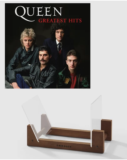 Universal Music - Queen Greatest Hits - Double Vinyl Album & Crosley Record Storage Display Stand