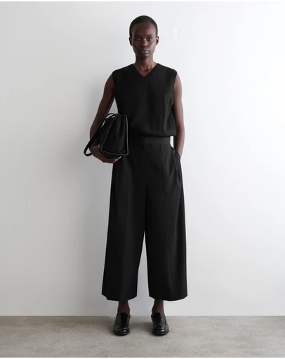 COS - Pleated Merino Wool Blend Culottes