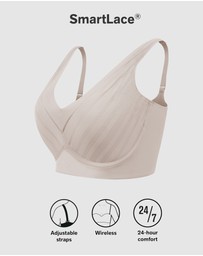 Leonisa - Daily Side & Back Smoothing V Neck Wirefree Bra