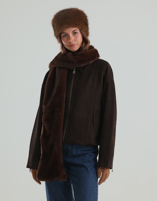 Morgan & Taylor - Elaina Faux Fur Cossack Hat in Brown