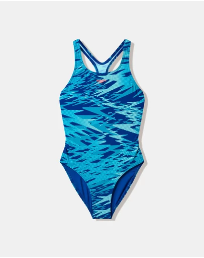 Speedo - Hyperboom Print Medalist Swimsuit - Kids-Teens