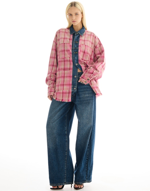 THE TALES - Utility Flannel And Denim Shirt