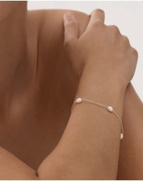 Najo - Tidal Whisper Silver Pearl Bracelet