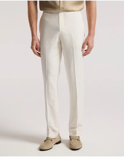 Calibre - Slim Stretch Textured Pants Ivory