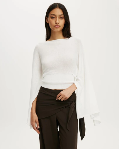 Cotton On - Breezy Cape Knit Top