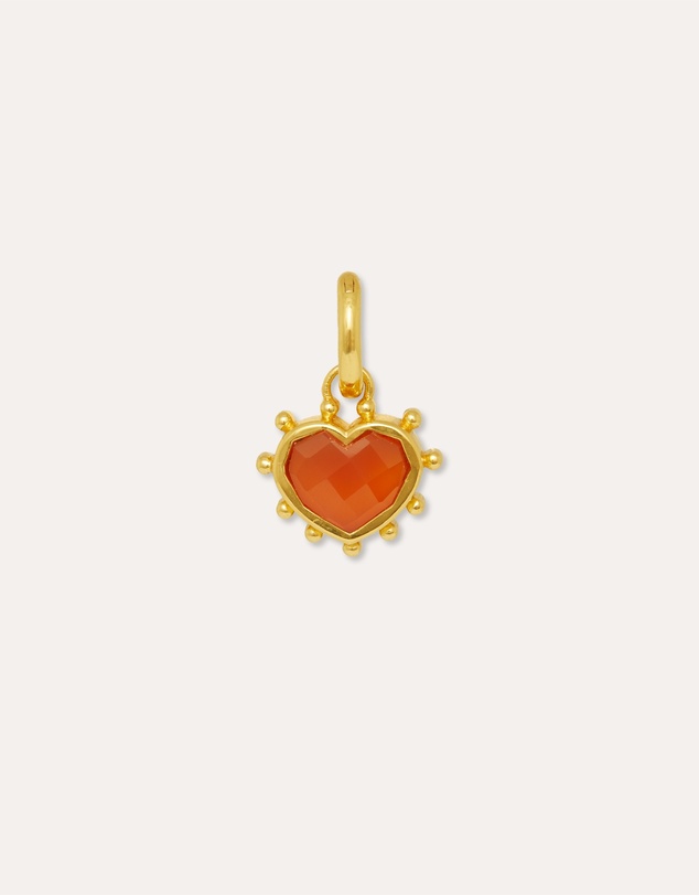 Ottoman Hands - Red Onyx Heart Charm
