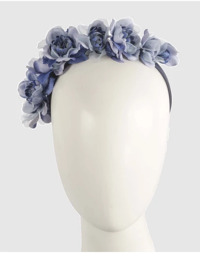 Max Alexander - Blue Flowers Fascinator