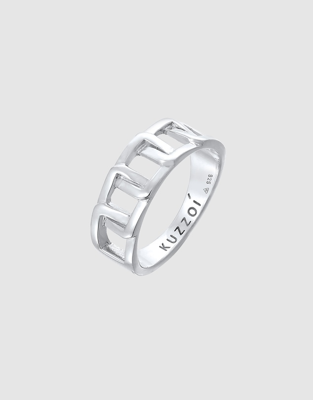 Kuzzoi - ICONIC EXCLUSIVE - Chain Look Band Ring in 925 Sterling Silver