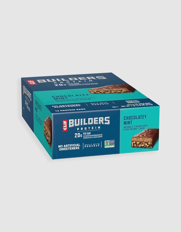 CLIF - Chocolatey Mint Builders Bar - 12x68g