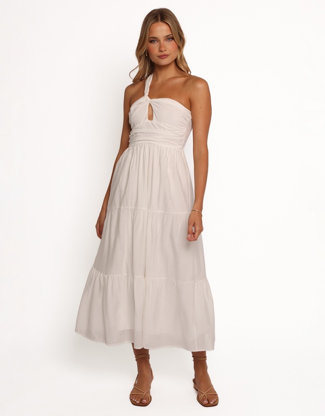 Petal & Pup - Vinny One Shoulder Maxi Dress - White