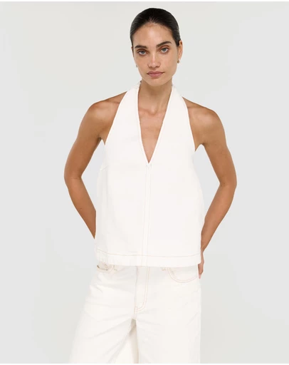 Staple the Label - Nyra Denim Halter Top