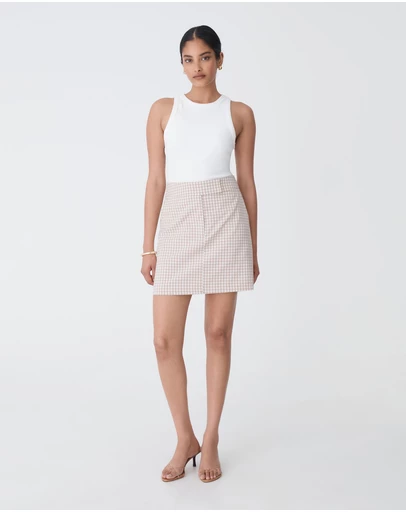 Forcast - Koora Checked Mini Skirt