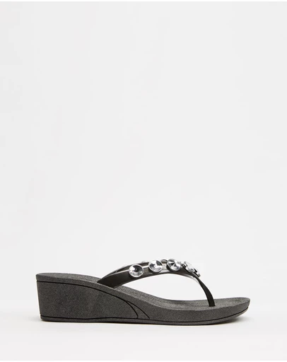 Holster - Neptune Jewelled Y-Strap Wedge - Black