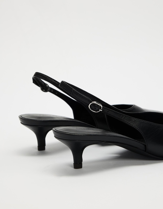 Atmos&Here - Stephanie Leather Sling Back Heels