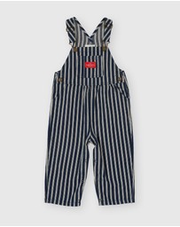 Goldie + Ace - Railroad Stripe Austin Overalls - Babies-Kids