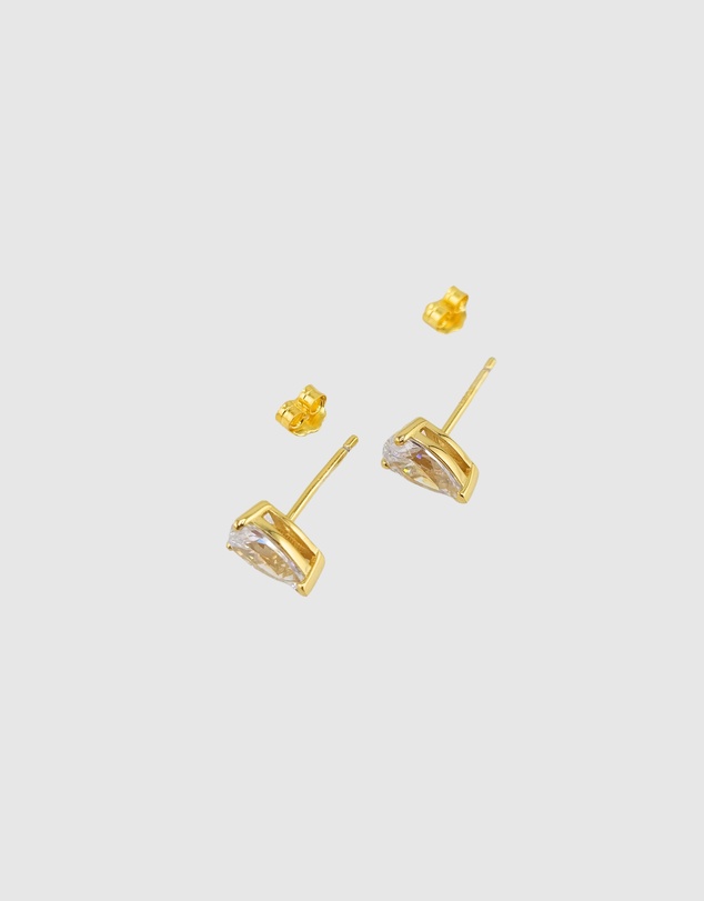 Izoa - Teardrop Stud Earrings