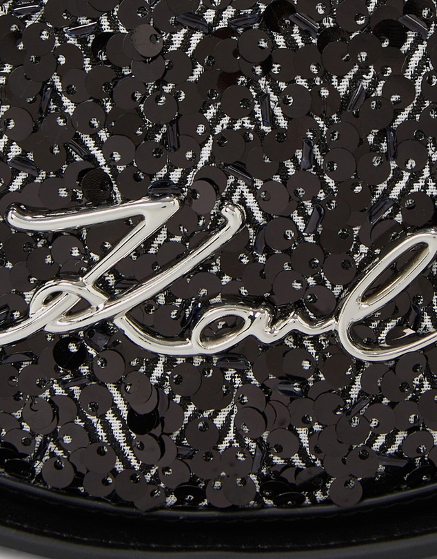 Karl Lagerfeld - K/Signature Sequin Round Crossbody Bag