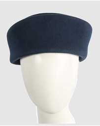 Max Alexander - Felt Black Pillbox Hat
