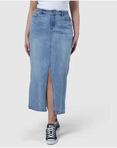 Sunday In The City - Hype Denim Maxi Skirt
