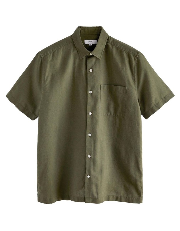NEXT - Linen Blend Short Sleeve Shirt