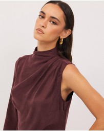 Calli - Sadie Cupro Draped Mini Dress