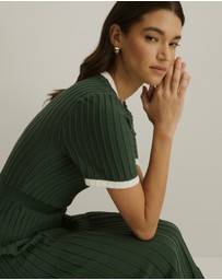 Atmos&Here - Kendra Contrast Knit Midi Dress