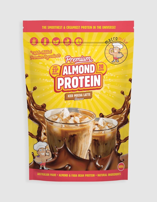 Macro Mike - Iced Mocha Latte Premium Almond Protein - 800g