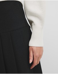 Country Road - Organically Grown Cotton Blend Crop Crew Neck Knit