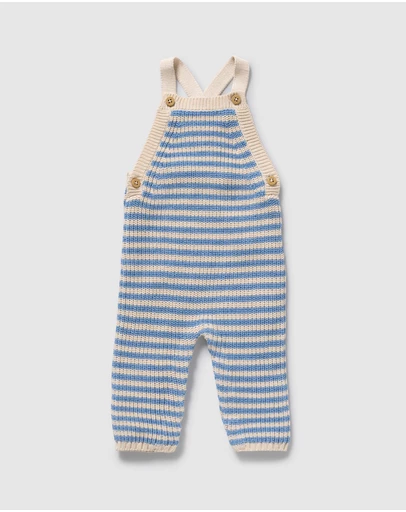 Wilson & Frenchy - Organic Knitted Stripe Overalls - Babies