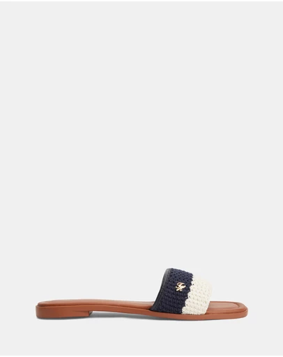 Tommy Hilfiger - Rosalia Crochet Flat Mules - Women's
