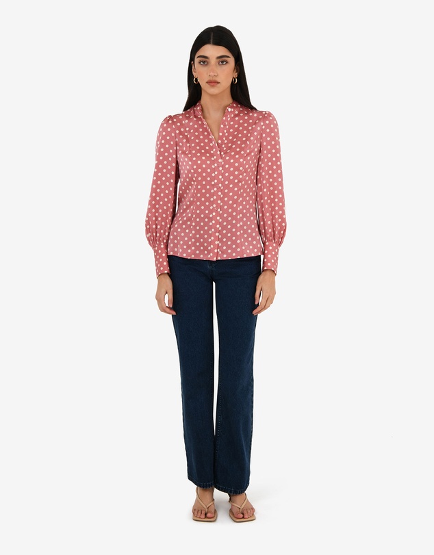 Forcast - Dotti Polka Dot Printed Blouse