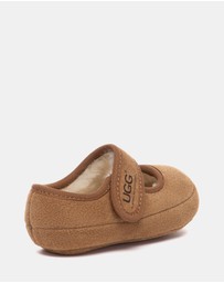 EVERAU - Australian Shepherd Ugg Millie Toddler Cow Suede Upper Loafer Oxfords Flats