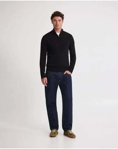 Oxford - Robert Zip Neck Knit Pullover