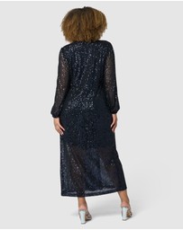 Pink Dusk by Curve Project - All I Want Sequin Maxi Dress