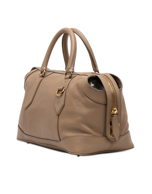 Burberry - Pre-Loved Medium Leather Kirley Satchel