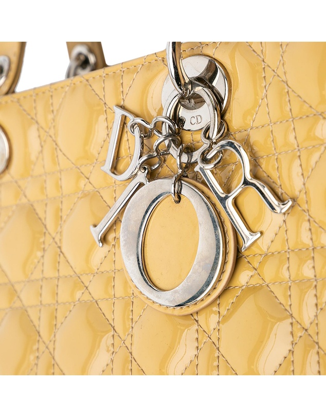Dior - Pre-Loved Large Patent Cannage Lady Dior