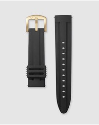 Maxum - Prince Band - Black Silicone With Gold Tone Buckle
