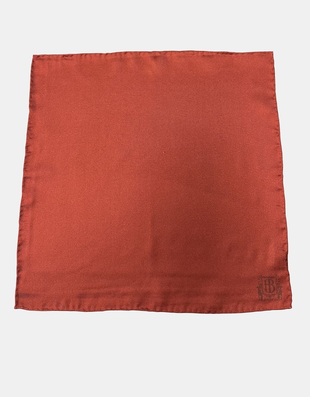 Henry Bucks - HENRY BUCKS Plain Crest Pocket Square BURGUNDY