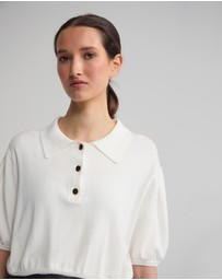 Oxford - Rose Polo Knitted Top